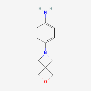 molecular formula C11H14N2O B6358198 4-(2-氧杂-6-氮杂螺[3.3]庚烷-6-基)苯胺 CAS No. 1416369-77-1