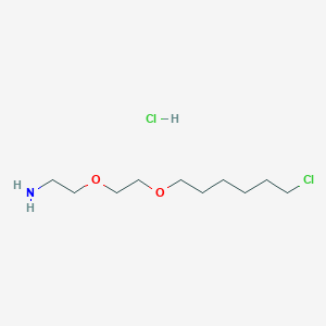 molecular formula C10H23Cl2NO2 B6358203 2-(2-(6-Chlorohexyloxy)ethoxy)ethanamine hydrochloride, 95% CAS No. 1035373-85-3