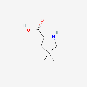 molecular formula C7H11NO2 B6358228 5-Azaspiro[2.4]heptane-6-carboxylic acid CAS No. 152723-55-2