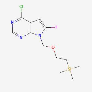 molecular formula C12H17ClIN3OSi B6358232 7-((2-(Trimethylsilyl)ethoxy)methyl)-4-chloro-6-iodo-7H-pyrrolo[2,3-d]pyrimidine;  95% CAS No. 1404299-81-5