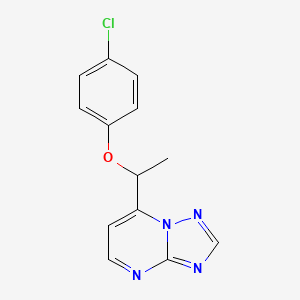 molecular formula C13H11ClN4O B6358234 7-[1-(4-Chlorophenoxy)ethyl][1,2,4]triazolo[1,5-a]pyrimidine CAS No. 165383-12-0