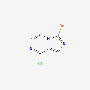molecular formula C6H3BrClN3 B6358257 3-溴-8-氯咪唑并[1,5-a]哒嗪 CAS No. 1502776-60-4