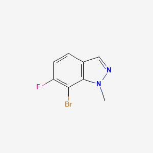molecular formula C8H6BrFN2 B6358266 7-Bromo-6-fluoro-1-methyl-indazole CAS No. 1528865-93-1