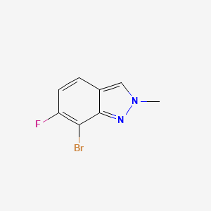 molecular formula C8H6BrFN2 B6358270 7-Bromo-6-fluoro-2-methyl-indazole CAS No. 1541782-62-0