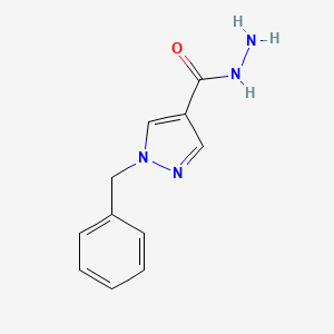 molecular formula C11H12N4O B6358308 1-Benzyl-1H-pyrazole-4-carboxylic acid hydrazide, 95% CAS No. 1253905-54-2