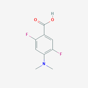 molecular formula C9H9F2NO2 B6358312 2,5-Difluoro-4-(dimethylamino)benzoic acid CAS No. 1500717-40-7