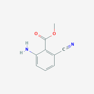 molecular formula C9H8N2O2 B6358320 Methyl 2-amino-6-cyanobenzoate CAS No. 1147109-97-4