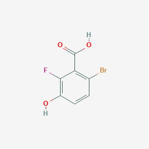 molecular formula C7H4BrFO3 B6358399 6-Bromo-2-fluoro-3-hydroxybenzoic acid CAS No. 91659-33-5