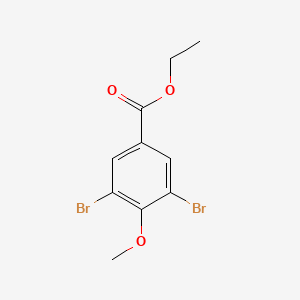 molecular formula C10H10Br2O3 B6358434 3,5-Dibromo-4-methoxy-benzoic acid ethyl ester, 97% CAS No. 122136-05-4