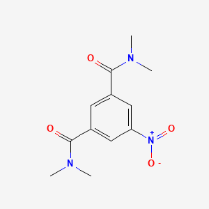 molecular formula C12H15N3O4 B6358480 N1,N1,N3,N3-Tetramethyl-5-nitro-1,3-benzenedicarboxamide CAS No. 35453-33-9