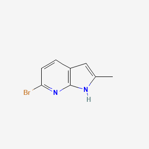 molecular formula C8H7BrN2 B6358482 6-Bromo-2-methyl-1H-pyrrolo[2,3-b]pyridine CAS No. 1540538-11-1