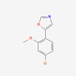 molecular formula C10H8BrNO2 B6358489 5-(4-bromo-2-methoxyphenyl)oxazole CAS No. 1091618-41-5