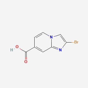 molecular formula C8H5BrN2O2 B6358517 2-溴咪唑并[1,2-a]吡啶-7-羧酸，95% CAS No. 1784089-67-3