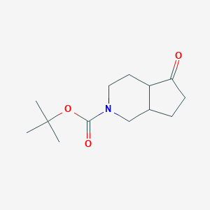 molecular formula C13H21NO3 B6358522 tert-Butyl 5-oxo-3,4,4a,6,7,7a-hexahydro-1H-cyclopenta[c]pyridine-2-carboxylate CAS No. 1781777-48-7