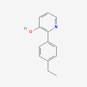 molecular formula C13H13NO B6358536 2-(4-Ethylphenyl)-3-hydroxypyridine, 95% CAS No. 30766-29-1