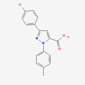 molecular formula C17H13BrN2O2 B6358566 3-(4-Bromophenyl)-1-p-tolyl-1H-pyrazole-5-carboxylic acid CAS No. 618102-62-8
