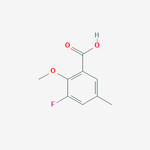 molecular formula C9H9FO3 B6358590 3-Fluoro-2-methoxy-5-methylbenzoic acid CAS No. 1427427-96-0