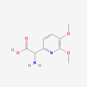 molecular formula C9H12N2O4 B6358613 2-Amino-2-(5,6-dimethoxypyridin-2-yl)acetic acid CAS No. 1544470-15-6