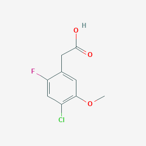 molecular formula C9H8ClFO3 B6358621 (4-Chloro-2-fluoro-5-methoxy)phenylacetic acid CAS No. 1000547-27-2