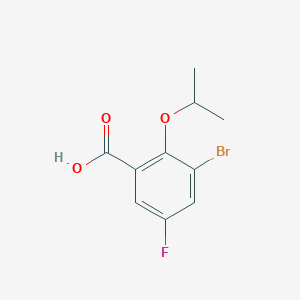 molecular formula C10H10BrFO3 B6358630 3-Bromo-5-fluoro-2-isopropoxybenzoic acid CAS No. 1782774-05-3