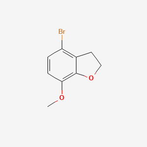 molecular formula C9H9BrO2 B6358638 4-Bromo-7-methoxy-2,3-dihydro-1-benzofuran CAS No. 1780291-55-5