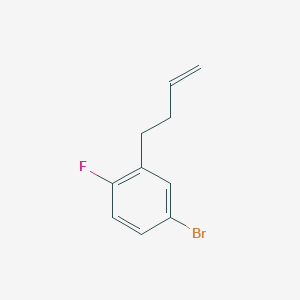 molecular formula C10H10BrF B6358653 4-(5-Bromo-2-fluorophenyl)-1-butene, 97% CAS No. 1555233-67-4