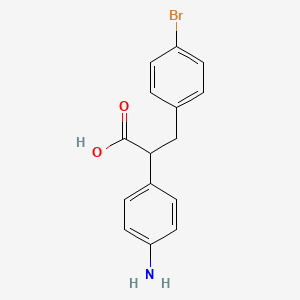 molecular formula C15H14BrNO2 B6358664 2-(4-Aminophenyl)-3-(4-bromophenyl)propanoic acid CAS No. 1547131-56-5