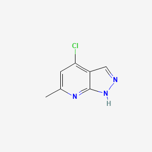 molecular formula C7H6ClN3 B6358692 4-Chloro-6-methyl-1H-pyrazolo[3,4-b]pyridine CAS No. 17902-30-6