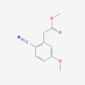molecular formula C11H11NO3 B6358730 (2-Cyano-5-methoxyphenyl)-acetic acid methyl ester CAS No. 889944-83-6