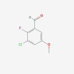 molecular formula C8H6ClFO2 B6358747 3-Chloro-2-fluoro-5-methoxybenzaldehyde CAS No. 1557177-77-1