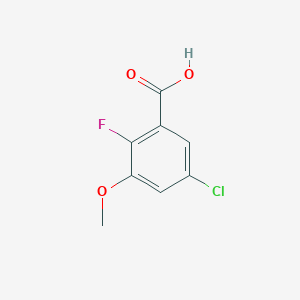 molecular formula C8H6ClFO3 B6358772 5-Chloro-2-fluoro-3-methoxybenzoic acid CAS No. 1782566-59-9