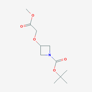 molecular formula C11H19NO5 B6358778 tert-Butyl 3-(2-methoxy-2-oxoethoxy)azetidine-1-carboxylate CAS No. 1619991-56-8