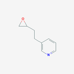 molecular formula C9H11NO B063588 Pyridine, 3-(2-oxiranylethyl)-(9CI) CAS No. 192376-31-1