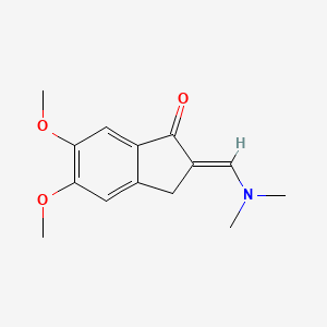molecular formula C14H17NO3 B6358800 (2Z)-2-[(Dimethylamino)methylene]-5,6-dimethoxyindan-1-one CAS No. 1432581-11-7