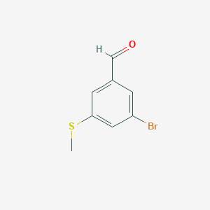 molecular formula C8H7BrOS B6358853 3-Bromo-5-(methylthio)benzaldehyde CAS No. 1289063-08-6