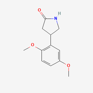 molecular formula C12H15NO3 B6358911 4-(2,5-Dimethoxyphenyl)-2-pyrrolidinone CAS No. 654633-86-0
