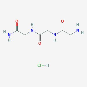 molecular formula C6H13ClN4O3 B6358919 H-Gly-Gly-Gly-NH2 HCl CAS No. 93980-52-0