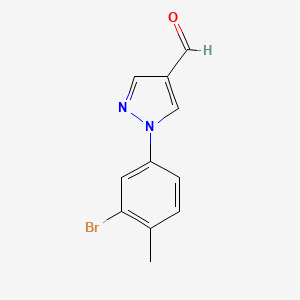 molecular formula C11H9BrN2O B6358923 1-(3-Bromo-4-methylphenyl)-1H-pyrazole-4-carbaldehyde CAS No. 1780427-34-0