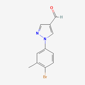 molecular formula C11H9BrN2O B6358929 1-(4-Bromo-3-methylphenyl)-1H-pyrazole-4-carbaldehyde CAS No. 1783626-72-1