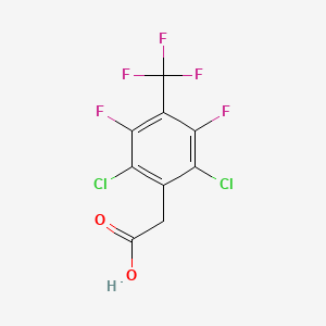 molecular formula C9H3Cl2F5O2 B6358949 2,6-Dichloro-3,5-difluoro-4-(trifluoromethyl)phenylacetic acid CAS No. 132992-22-4
