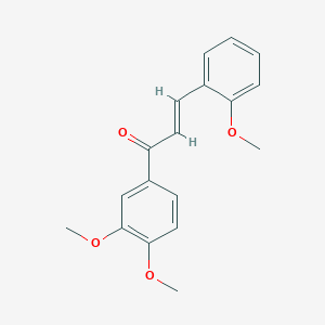 molecular formula C18H18O4 B6358958 (2E)-1-(3,4-Dimethoxyphenyl)-3-(2-methoxyphenyl)prop-2-en-1-one CAS No. 357206-27-0