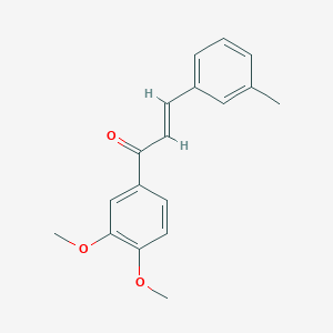 molecular formula C18H18O3 B6358965 (2E)-1-(3,4-Dimethoxyphenyl)-3-(3-methylphenyl)prop-2-en-1-one CAS No. 198125-17-6