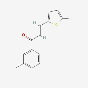 molecular formula C16H16OS B6358994 (2E)-1-(3,4-Dimethylphenyl)-3-(5-methylthiophen-2-yl)prop-2-en-1-one CAS No. 1287379-32-1