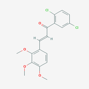 molecular formula C18H16Cl2O4 B6358995 (2E)-1-(2,5-Dichlorophenyl)-3-(2,3,4-trimethoxyphenyl)prop-2-en-1-one CAS No. 571950-09-9