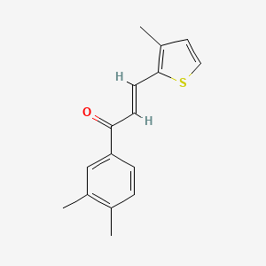 (2E)-1-(3,4-Dimethylphenyl)-3-(3-methylthiophen-2-yl)prop-2-en-1-one