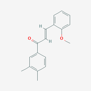 molecular formula C18H18O2 B6359017 (2E)-1-(3,4-Dimethylphenyl)-3-(2-methoxyphenyl)prop-2-en-1-one CAS No. 1181695-34-0