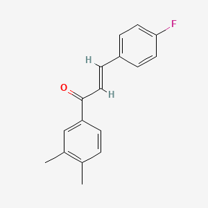 molecular formula C17H15FO B6359024 (2E)-1-(3,4-Dimethylphenyl)-3-(4-fluorophenyl)prop-2-en-1-one CAS No. 1801145-84-5