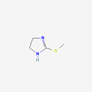 molecular formula C4H8N2S B6359083 2-(甲基硫基)-4,5-二氢-1H-咪唑，95% CAS No. 20112-79-2