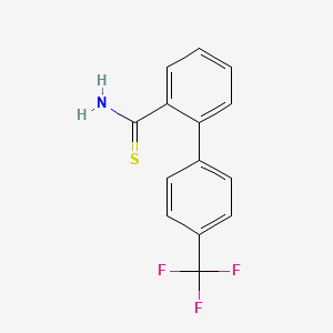 molecular formula C14H10F3NS B6359128 2-[4-(Trifluoromethyl)phenyl]thiobenzamide CAS No. 1357625-83-2