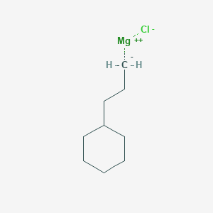 molecular formula C9H17ClMg B6359133 3-(Cyclohexyl)propylmagnesium chloride, 0.50 M in THF CAS No. 213315-00-5